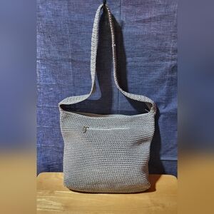 The SAK gray crochet purse NWOT